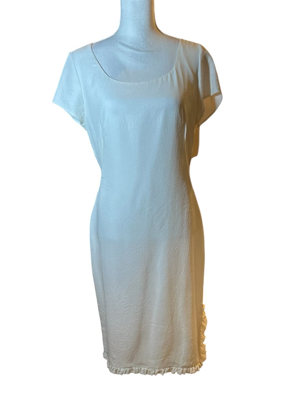 Finity White Strapless Dress with Structured Bodice